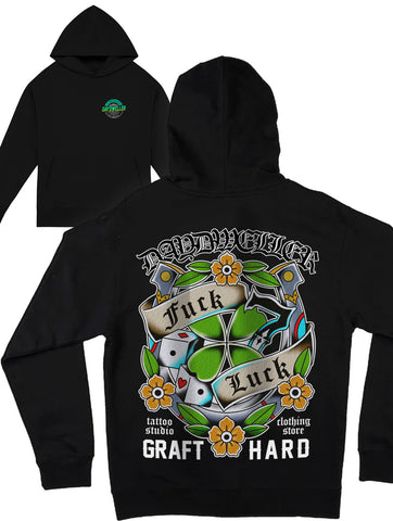 'F*ck Luck, Graft Hard' Heavyweight Hoodie