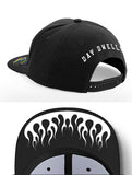 'Flames' Black Snapback